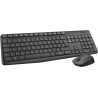Logitech MK235 Combo Clavier Souris sans fil pour Windows, 2,4 GHz Récepteur USB, 15 Touches de Fonctions, Batterie Longue Durée