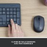 Logitech MK235 Combo Clavier Souris sans fil pour Windows, 2,4 GHz Récepteur USB, 15 Touches de Fonctions, Batterie Longue Durée