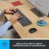 Logitech MK235 Combo Clavier Souris sans fil pour Windows, 2,4 GHz Récepteur USB, 15 Touches de Fonctions, Batterie Longue Durée