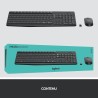 Logitech MK235 Combo Clavier Souris sans fil pour Windows, 2,4 GHz Récepteur USB, 15 Touches de Fonctions, Batterie Longue Durée
