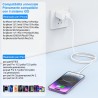BSTOEM Cable iPhone Chargeur 1M+2M Certifié MFi Cable pour Lightning Charge Rapide pour iPhone 14/13/12/11/Pro Max/Pro/XS/XR/X/8