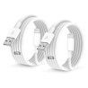 Lot de 2 câbles de charge USB vers Lightning pour iPhone 14/13/12/11/Pro/ProMax/Mini/XS/XR/MAX/X/8/7/6/6s/Plus/SE/iPad Mini 2 m 