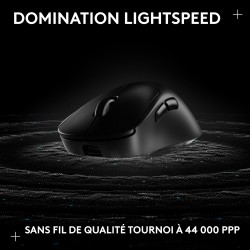 Logitech G PRO X SUPERLIGHT 2 DEX, souris de gaming sans fil, 60g souris Pro-Grade pour droitier, 5 boutons programmables, recha