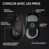 Logitech G PRO X SUPERLIGHT 2 DEX, souris de gaming sans fil, 60g souris Pro-Grade pour droitier, 5 boutons programmables, recha