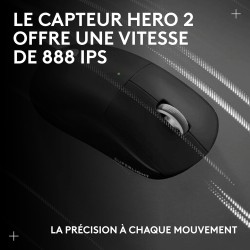 Logitech G Pro X Superlight 2c, Souris de Gaming sans Fil, Souris Pro-Grade compacte 53 g avec 5 Boutons programmables, USB-C, c