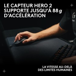 Logitech G PRO X SUPERLIGHT 2 DEX, souris de gaming sans fil, 60g souris Pro-Grade pour droitier, 5 boutons programmables, recha