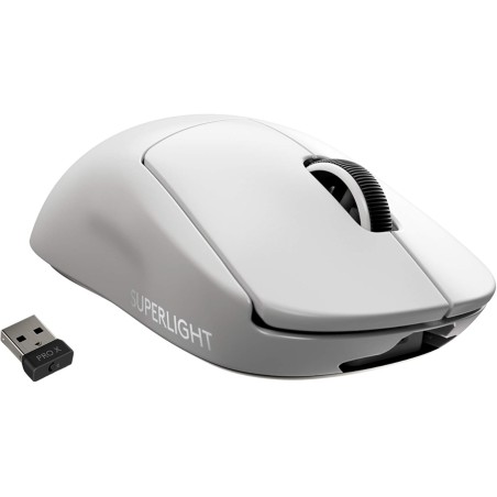 Logitech G PRO X SUPERLIGHT Souris Gaming sans Fil, Capteur Gaming HERO 25K, 25 600 PPP, Ultra-Léger avec 63g, 5 Boutons Program