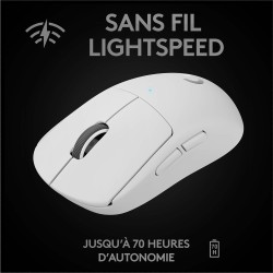 Logitech G PRO X SUPERLIGHT Souris Gaming sans Fil, Capteur Gaming HERO 25K, 25 600 PPP, Ultra-Léger avec 63g, 5 Boutons Program
