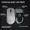 Logitech G PRO X SUPERLIGHT 2 DEX, souris de gaming sans fil, 60g souris Pro-Grade pour droitier, 5 boutons programmables, recha