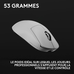 Logitech G Pro X Superlight 2c, Souris de Gaming sans Fil, Souris Pro-Grade compacte 53 g avec 5 Boutons programmables, USB-C, c