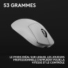Logitech G Pro X Superlight 2c, Souris de Gaming sans Fil, Souris Pro-Grade compacte 53 g avec 5 Boutons programmables, USB-C, c
