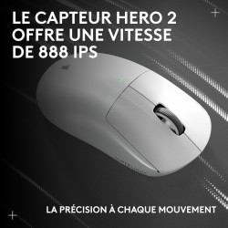 Logitech G Pro X Superlight 2c, Souris de Gaming sans Fil, Souris Pro-Grade compacte 53 g avec 5 Boutons programmables, USB-C, c