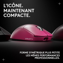 Logitech G Pro X Superlight 2c, Souris de Gaming sans Fil, Souris Pro-Grade compacte 53 g avec 5 Boutons programmables, USB-C, c