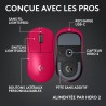 Logitech G Pro X Superlight 2c, Souris de Gaming sans Fil, Souris Pro-Grade compacte 53 g avec 5 Boutons programmables, USB-C, c