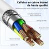 ZMHPJQ 1M Câble USB C Lightnning[Certificat MFi] Rapide Type C Câble Charge Chargeur Type C Câble Chargeur pour iPhone 14 13 12 