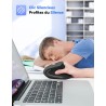 TECKNET Souris Ergonomique sans Fil 2.4G, Silencieuse Verticale Souris avec 4800 DPI Réglable, 6 Boutons, LED, Prévention Syndro