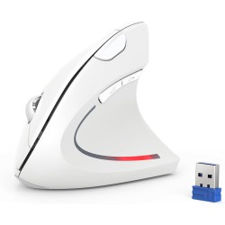 TECKNET Souris Verticale, 4800 DPI Souris sans Fil Ergonomique, Protège Le Bras, Souris sans Fil 6 Boutons pour PC, Ordinateur P