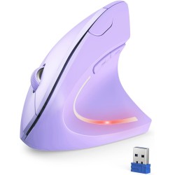 TECKNET Souris Verticale, 4800 DPI Souris sans Fil Ergonomique, Protège Le Bras, Souris sans Fil 6 Boutons pour PC, Ordinateur P