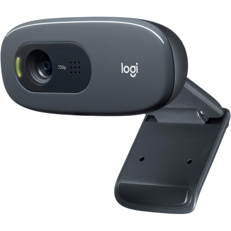 Logitech C270 Webcam Streaming HD, 720p/30ips, Appel Vidéo HD Large Champ de Vision, Correction de la Lumière, Micro Antiparasit