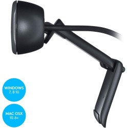 Logitech C270 Webcam Streaming HD, 720p/30ips, Appel Vidéo HD Large Champ de Vision, Correction de la Lumière, Micro Antiparasit
