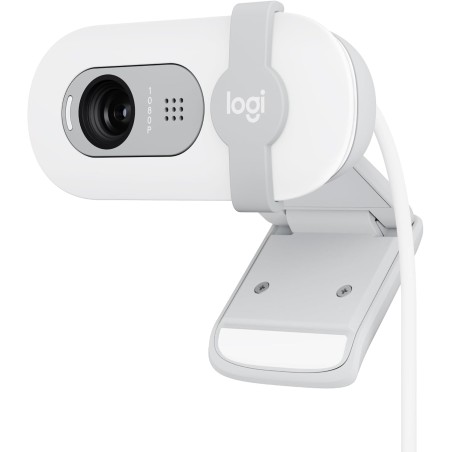 Logitech Brio 100 Webcam Full HD pour réunions/Streaming, équilibre Auto de l'éclairage, Micro intégré, volet de confidentialité