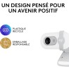 Logitech Brio 100 Webcam Full HD pour réunions/Streaming, équilibre Auto de l'éclairage, Micro intégré, volet de confidentialité
