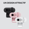 Logitech Brio 100 Webcam Full HD pour réunions/Streaming, équilibre Auto de l'éclairage, Micro intégré, volet de confidentialité