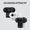 Logitech Brio 100 Webcam Full HD pour réunions/Streaming, équilibre Auto de l'éclairage, Micro intégré, volet de confidentialité