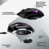 Logitech G G502 X PLUS LIGHTSPEED Souris Gaming RVB Sans Fil - Souris optique boutons hybrides LIGHTFORCE, LIGHTSYNC RVB, Capteu