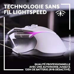 Logitech G G502 X PLUS LIGHTSPEED Souris Gaming RVB Sans Fil - Souris optique boutons hybrides LIGHTFORCE, LIGHTSYNC RVB, Capteu