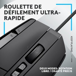 Logitech G502 X Souris Gaming Filaire - LIGHTFORCE boutons primaires hybrides optique-mécanique, capteur gaming HERO 25K, compat
