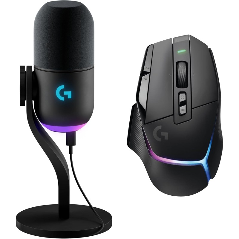 G502 x plus gaming mouse - noir + yeti gx bundle