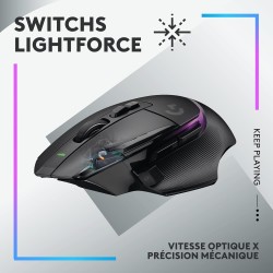 Logitech G G502 X Plus Lightspeed + G640 SE Combo - Souris Gaming RVB sans Fil et Grand Tapis de Souris Gaming en Tissu (460 x 4
