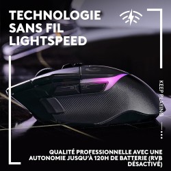 Logitech G G502 X Plus Lightspeed + G640 SE Combo - Souris Gaming RVB sans Fil et Grand Tapis de Souris Gaming en Tissu (460 x 4