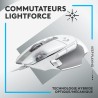 Logitech G502 X Souris Gaming Filaire - LIGHTFORCE boutons primaires hybrides optique-mécanique, capteur gaming HERO 25K, compat