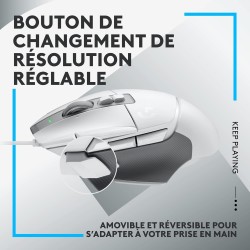Logitech G502 X Souris Gaming Filaire - LIGHTFORCE boutons primaires hybrides optique-mécanique, capteur gaming HERO 25K, compat