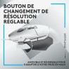 Logitech G502 X Souris Gaming Filaire - LIGHTFORCE boutons primaires hybrides optique-mécanique, capteur gaming HERO 25K, compat