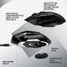 Logitech G G502 X LIGHTSPEED Souris Gaming Sans Fil avec boutons optiques-mécaniques hybrides LIGHTFORCE, Logitech G G515 LIGHTS