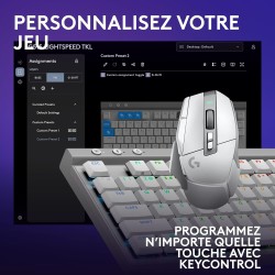 Logitech G G502 X LIGHTSPEED Souris Gaming Sans Fil - Souris optique avec boutons optiques-mécaniques hybrides, Logitech G G515 