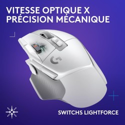 Logitech G G502 X LIGHTSPEED Souris Gaming Sans Fil - Souris optique avec boutons optiques-mécaniques hybrides, Logitech G G515 