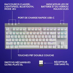 Logitech G G502 X LIGHTSPEED Souris Gaming Sans Fil - Souris optique avec boutons optiques-mécaniques hybrides, Logitech G G515 