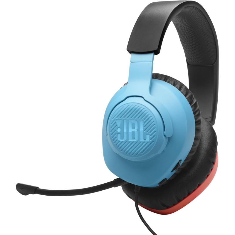 JBL Quantum 100N, casque gaming circum-auriculaire filaire, micro amovible, QuantumSURROUND Signature, comfortable, compatibilit