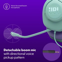 JBL Quantum 100M2 Casque gaming filaire circum-auriculaire avec microphone amovible, son JBL QuantumSOUND Signature, câble jack 