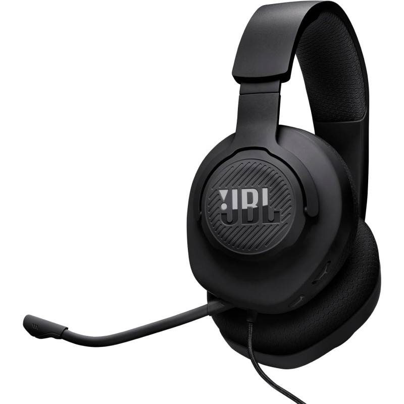 JBL Quantum 100M2 Casque gaming filaire circum-auriculaire avec microphone amovible, son JBL QuantumSOUND Signature, câble jack 