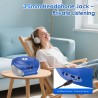 Gueray Lecteur CD Portable Boombox Radio CD Compact avec Haut-Parleurs Stéréo Radio FM Entrée AUX 3,5 mm Jack Casque et Écran LC