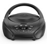 Gueray Lecteur CD Portable Boombox Radio CD Compact avec Haut-Parleurs Stéréo Radio FM Entrée AUX 3,5 mm Jack Casque et Écran LC