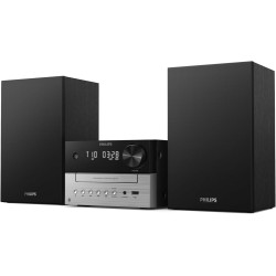 Philips tam3205m2 hifi microchaîne, bleutooth, lecteur cd, usb, radio fm auracast, 85% matières recyclées après consommation