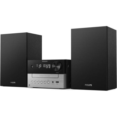 Philips tam3205m2 hifi microchaîne, bleutooth, lecteur cd, usb, radio fm auracast, 85% matières recyclées après consommation