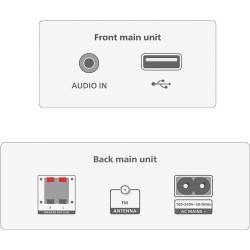 Philips tam3205m2 hifi microchaîne, bleutooth, lecteur cd, usb, radio fm auracast, 85% matières recyclées après consommation