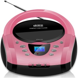 Boombox portable - cd/cd-r - usb - radio fm - entrée aux-in - prise casque - radio enfants - chaîne stéréo - système compact - r